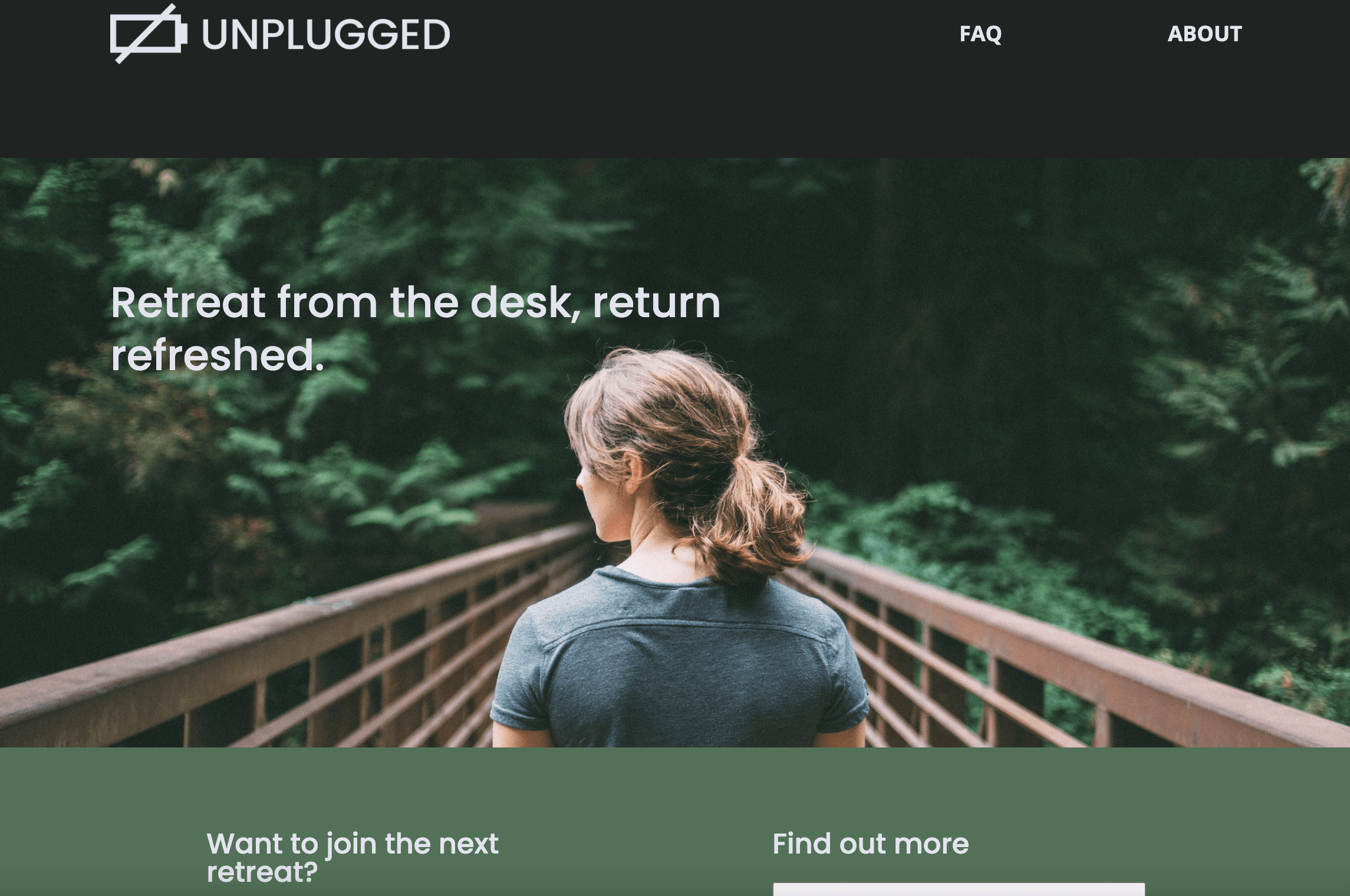 unplugged websitescreenshot